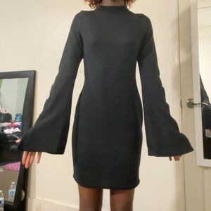 PrettyLittleThing Black Long Sleeve Dress